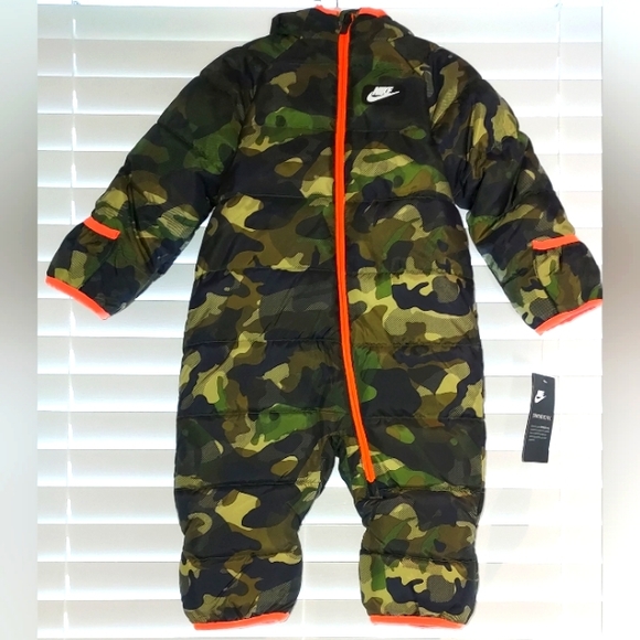 Nike Army Camo Hooded Baby Snowsuit NWT